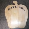 apple cut from rubber wood
