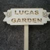 garden sign in pine
